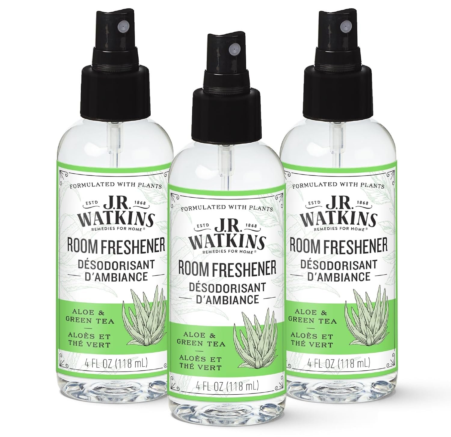 J.R. Watkins Room Freshener – Aloe & Green Tea – 4 Fl Oz