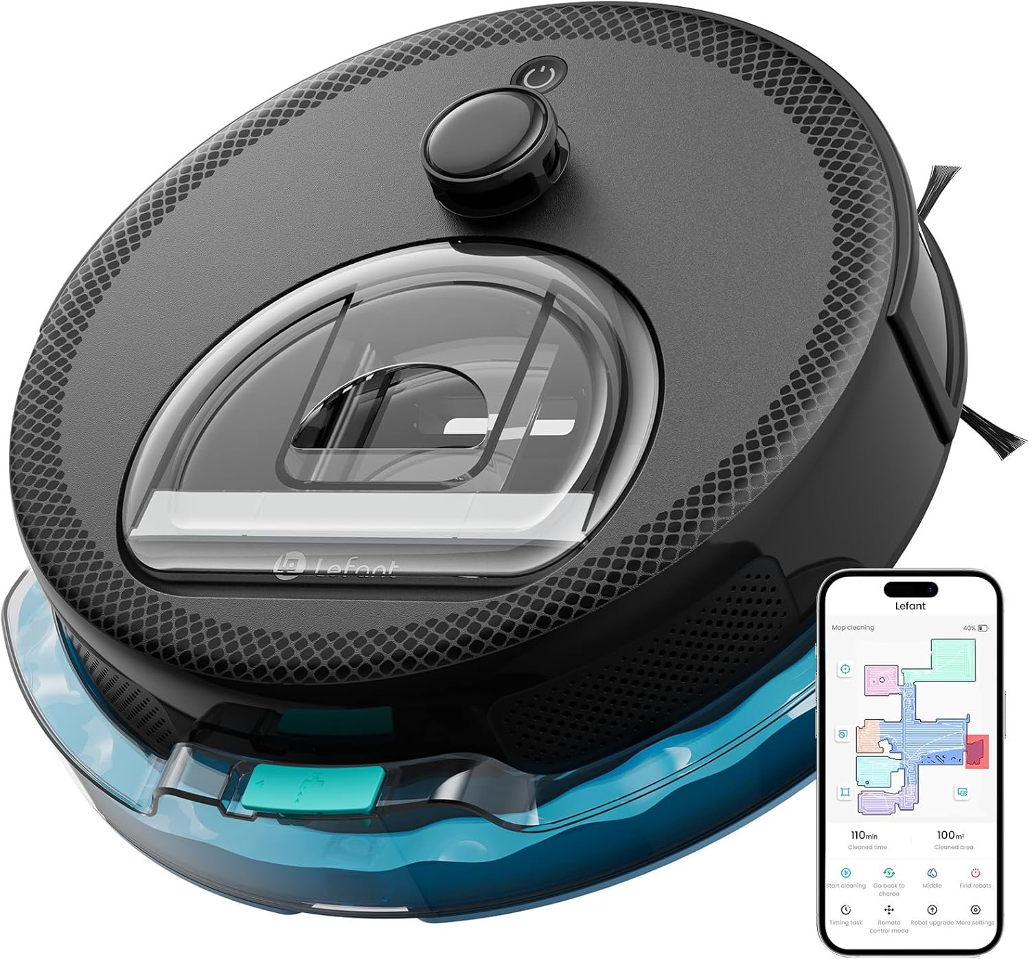 Lefant Robot Vacuum and Mop, Smart Mapping and Obstacle Avoidance, Tangle-Free Pet Hair, 2.4G/5G WiFi App Control, Slim Design for Wider Coverage, Carpet Detection, M330 Pro