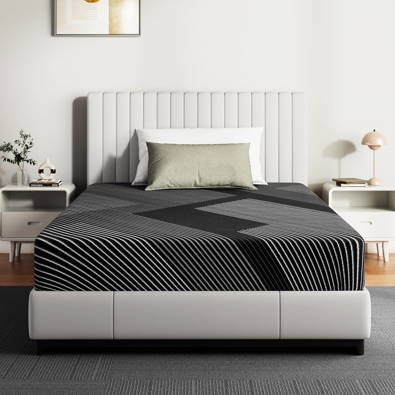 12 inch Queen Size Memory Foam Mattress, Gel Cooling Colchones Queen Bed Mattresses in a Box, Medium Firm for Pressure Relief & Support, CertiPUR-US, Made in USA, Removable & Machine Washable Cover