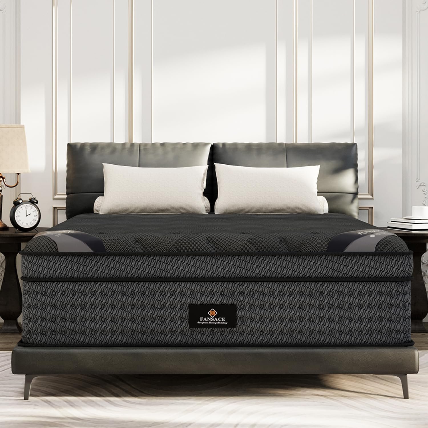FANSACE Firm King Size Mattress (High-End Upgraded) Hotel-Level Luxury 16 Inch Hybrid King Mattress in A Box, Cooling-Gel Memory Foam & Pocket Springs, Back Pain, Extra Edge Support, 365-Night Trial