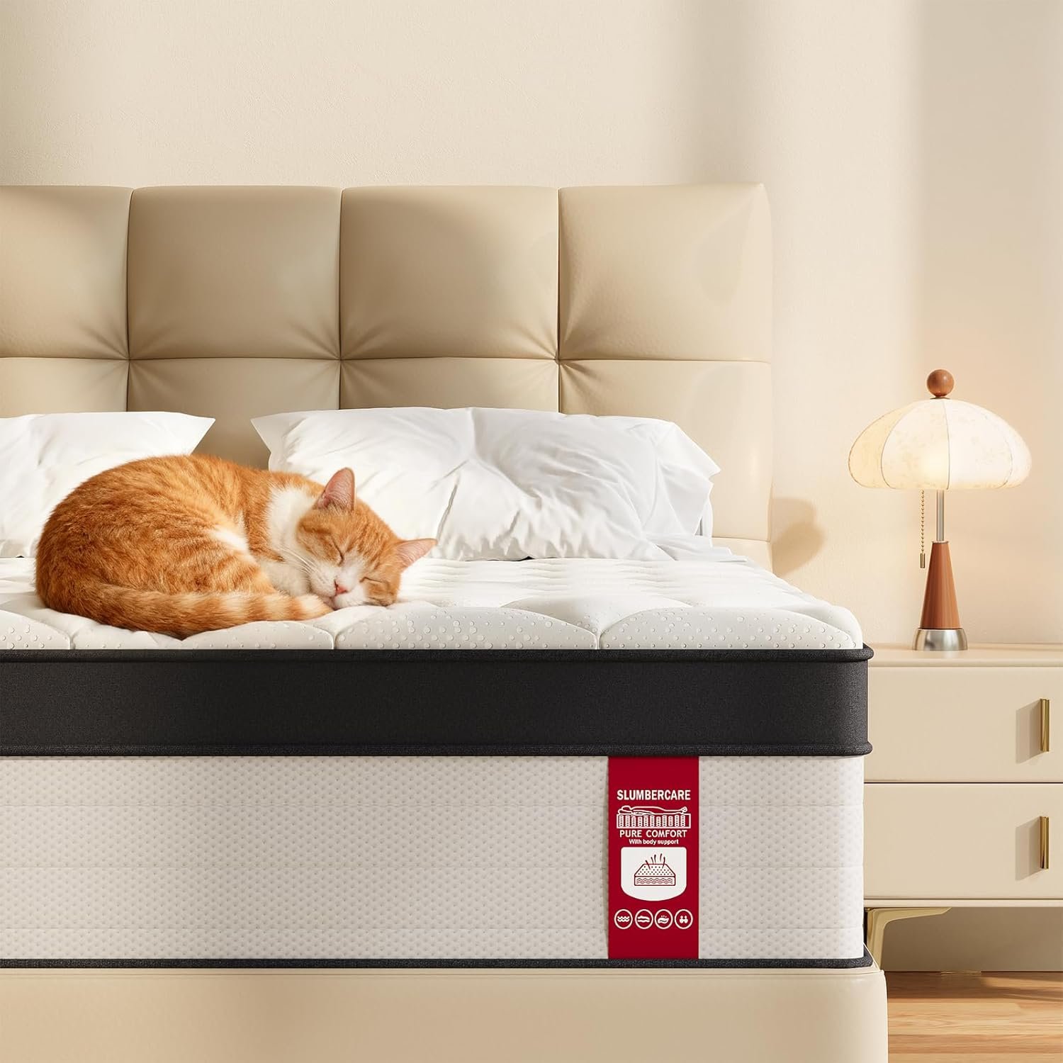Full Size Mattress, 10 Inch Full Mattress in a Box, Memory Foam Hybrid Matress with Individual Pocket Spring for Motion Isolation & Pressure Relief, Medium Firm Feel, CertiPUR-US