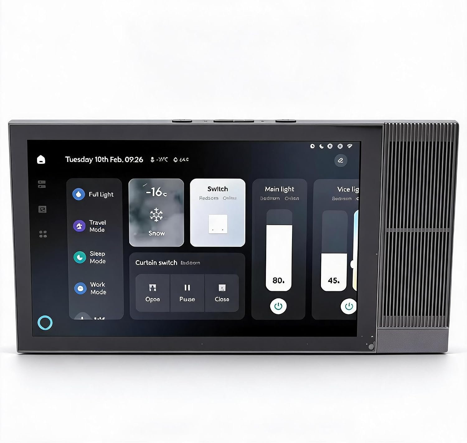 Smart Control Touch Screen 8 Inch, Smart Home Control Panel with Voice Control, Tuya 2G+16G 11 Wall Mount Scene