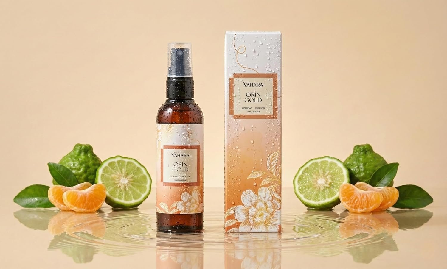 Luxury Linen & Room Spray – Long-Lasting Water-Based Home Fragrance with Essential Oils – Non-Toxic Air Freshener & Natural Odor Eliminator for Bedding & Rooms (3.38 FL OZ, Orin Gold)