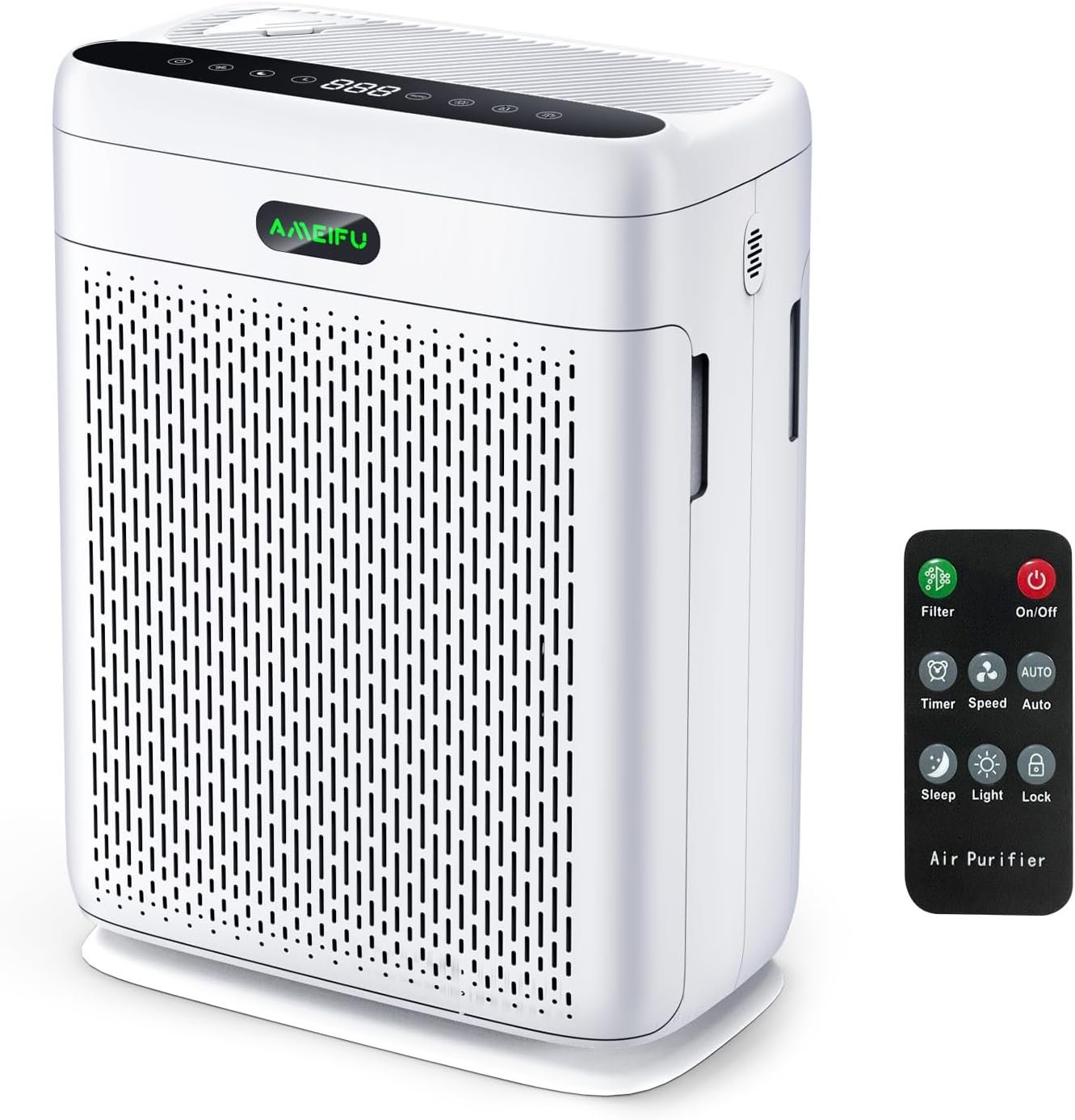 Air Purifiers for Home Large Room with Remote, Up to 3000 Sq Ft, H13 Hepa Double-Sided Air Filter Purifier with PM 2.5 Display Air Quality Sensor, Pet Air Purifier for Pets Hair, Pollen, Dander, Smoke