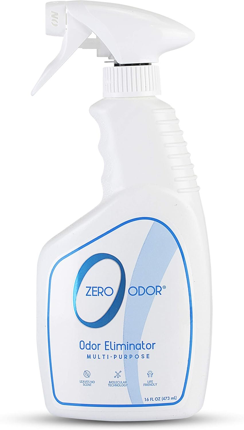 Zero Odor – Multi-Purpose Odor Eliminator – Air & Surface Odor – Patented Technology for Bathroom, Kitchen, Fabric, Closet- Smell Great Again, 16oz