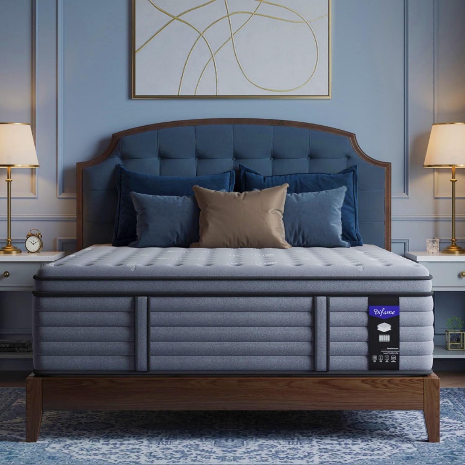 Full Mattress 8 Inch, Hotel Luxury Hybrid Full Size Mattress In A Box, Extra Enhanced Support, Relieve Back & Waist Pain, Cooling Sleep, Fiberglass-Free, CertiPUR-US, 365-Night Trial, Medium Firm