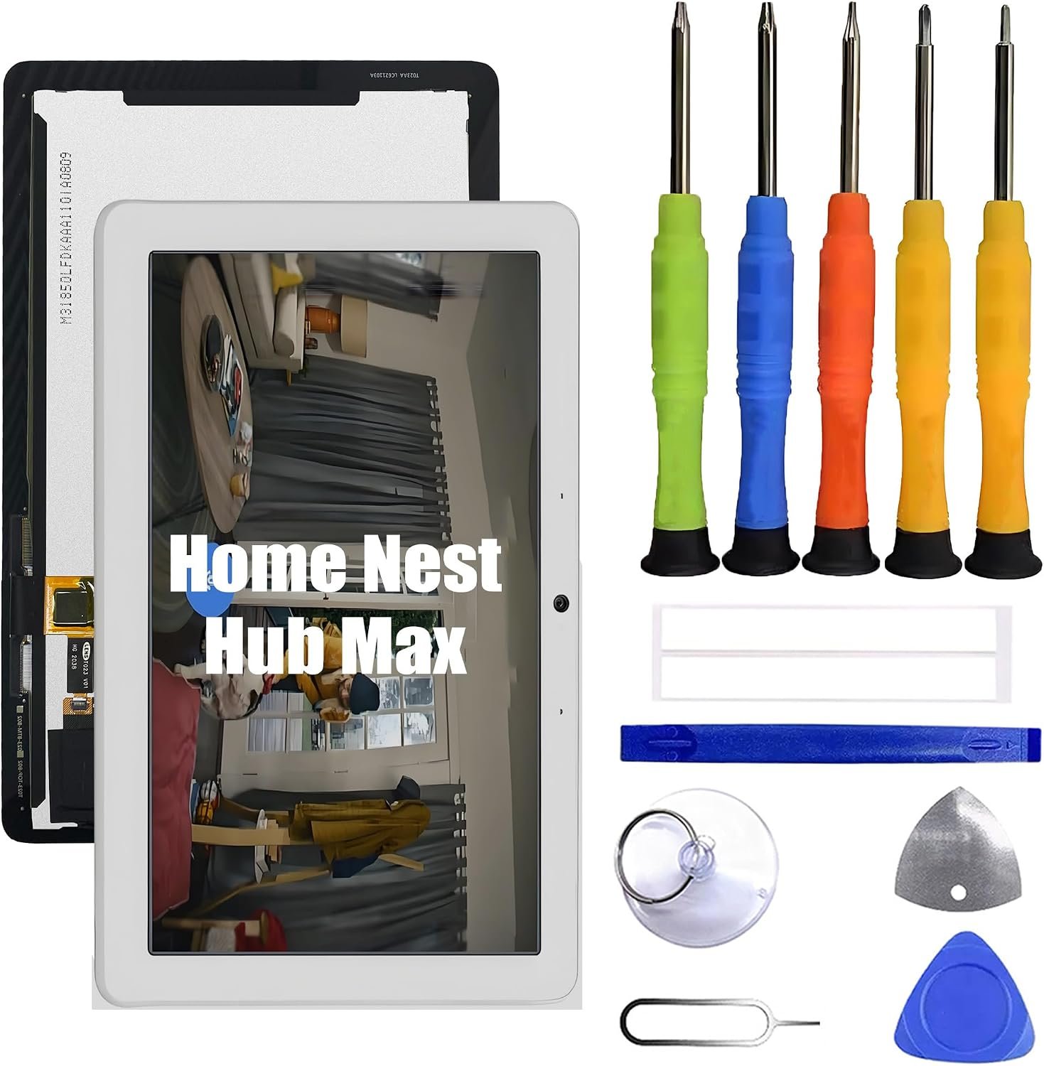 LCD Display Compatible withNest Hub Max Screen Pantalla Touch Digitizer Replacement [with Fingerprint Function] with Repair Tool kit