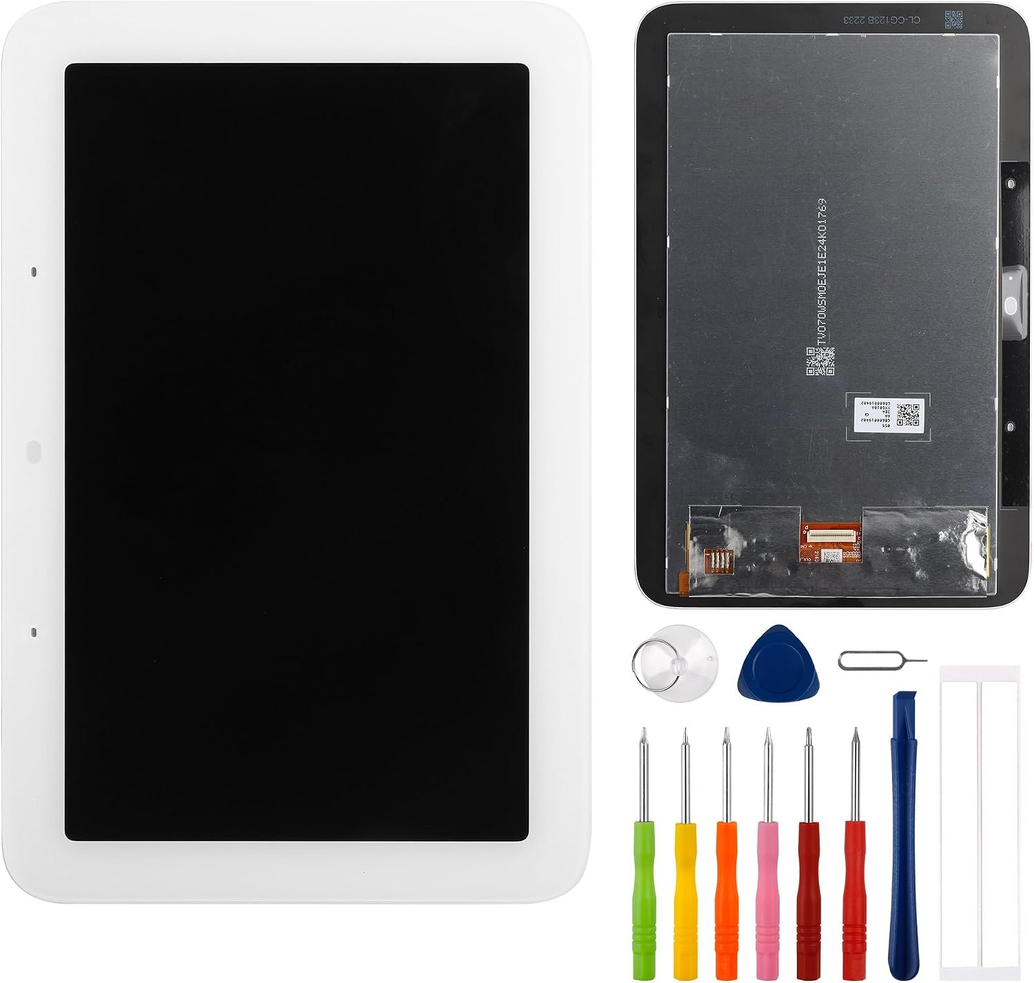 Replacement LCD Display Touch Screen Digitizer Assembly Compatible with Google Nest Hub 2st GA01331-INTL 6.7″ with Tools（White）