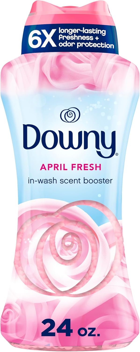 Downy April Fresh In-Wash Laundry Scent Booster Beads, 24 oz, laundry scent beads, Long-lasting Freshness