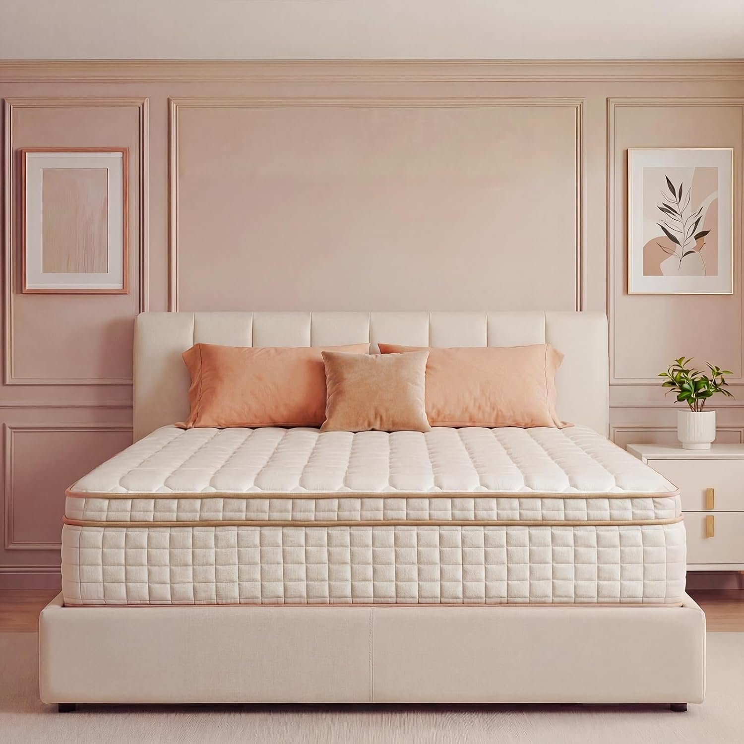 Queen Mattress,12 Inch Queen Size Mattresses in a Box,Medium Firm Queen Hybrid Mattress,with Memory Foam and Individual Pocket Spring for Motion Isolation & Silent Sleep&& Pressure Relief，80″ x 60″