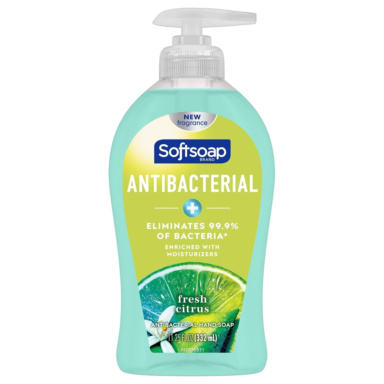 Softsoap Antibacterial Liquid Hand Soap, Fresh Citrus – 11.25 fluid ounce Green