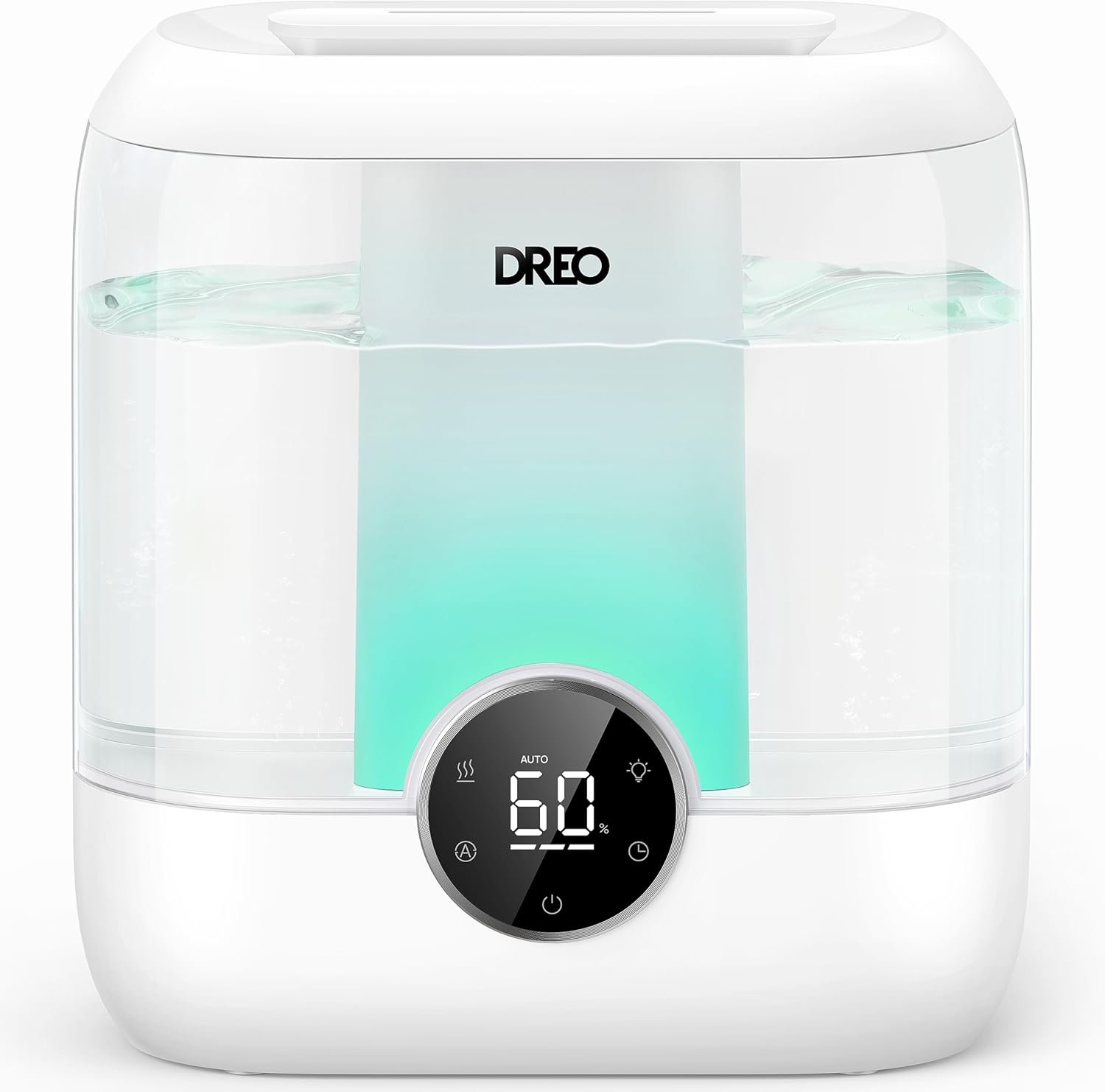 DREO 6L Humidifiers for Bedroom, 60H Runtime, 28 dB Quiet, HM524 | Precise Humidity Control, Easy to Refill & Clean, Nightlight, Cool Mist Humidifiers for Large Rooms, Baby Nurseries & Plants