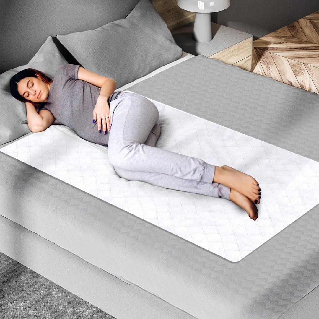 Epica Bed Pads Washable Waterproof – 34″x52″ (2 Pack) Incontinence Bed Pads for Adults, Mattress pad to Protect Bed from Stains, Large Bed wetting Pads for Home & Hospital Use (500 Washes)