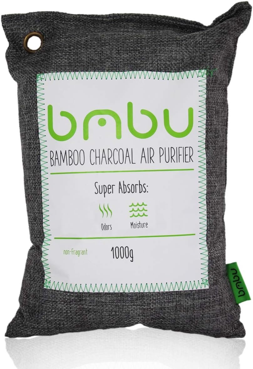 1000g Large Bamboo Charcoal Air Purifier Bag – Car Deodorizer Freshener – Remove Odor and Control Moisture in Your RV, Camper, SUV, Truck, Closet, Mobile Home, Storage – Non fragrant 1kg