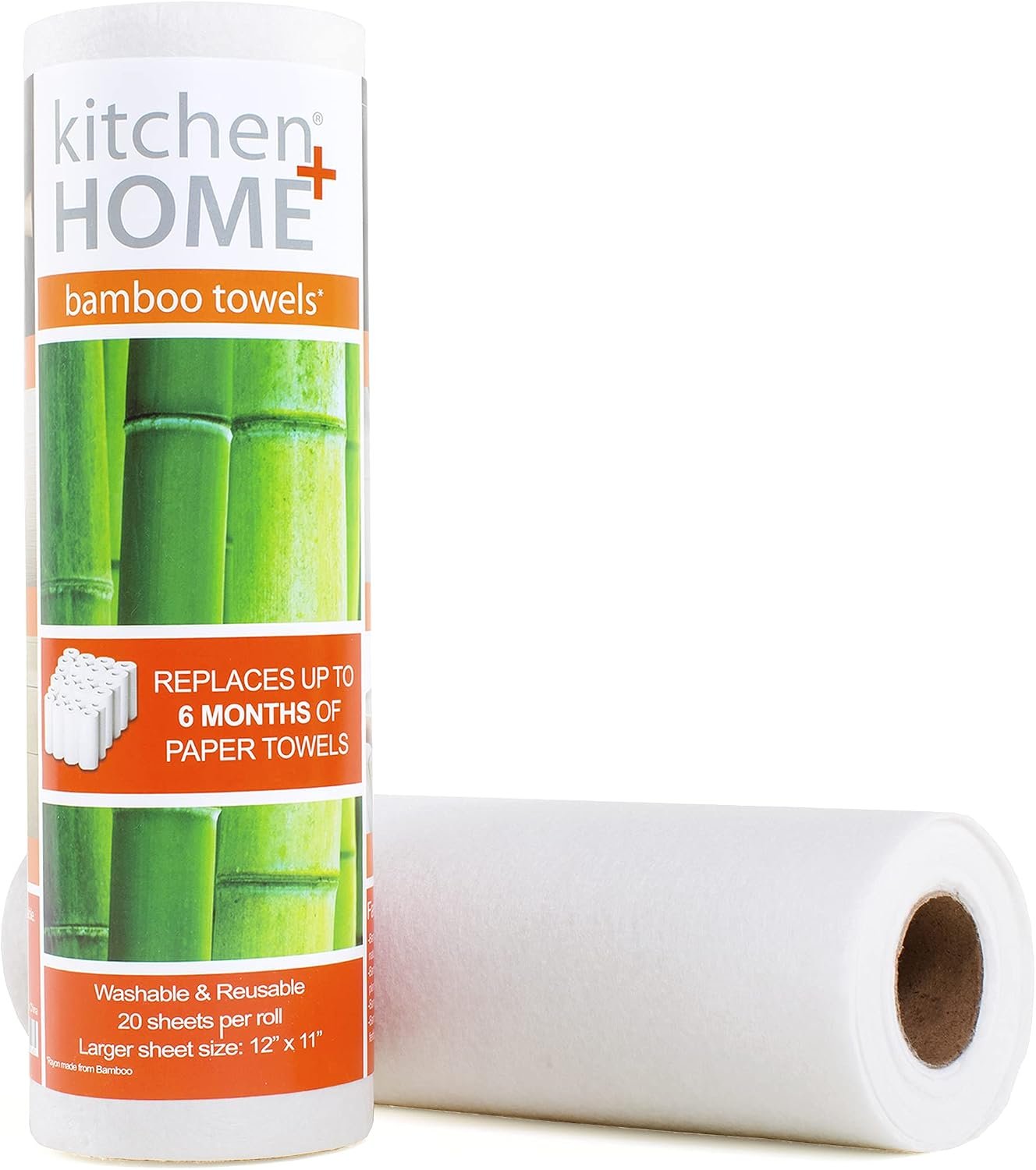 Kitchen + Home Paper Towel Alternative – Heavy Duty Washable Reusable Rayon Towels – One roll replaces 6 months of towels!