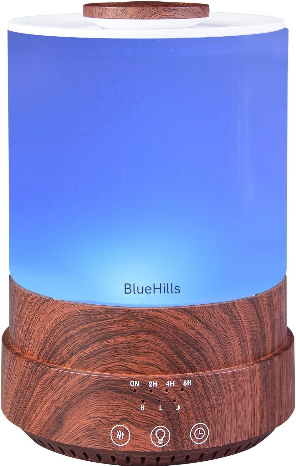 BlueHills Premium 2500 ML XL Essential Oil Diffusers – 30 Hr Run Aromatherapy Diffuser & Air Humidifier Mist for Large Room – 7 LED Colors Oil Diffuser Essential Oils for Home w/Auto Shut Off – F003