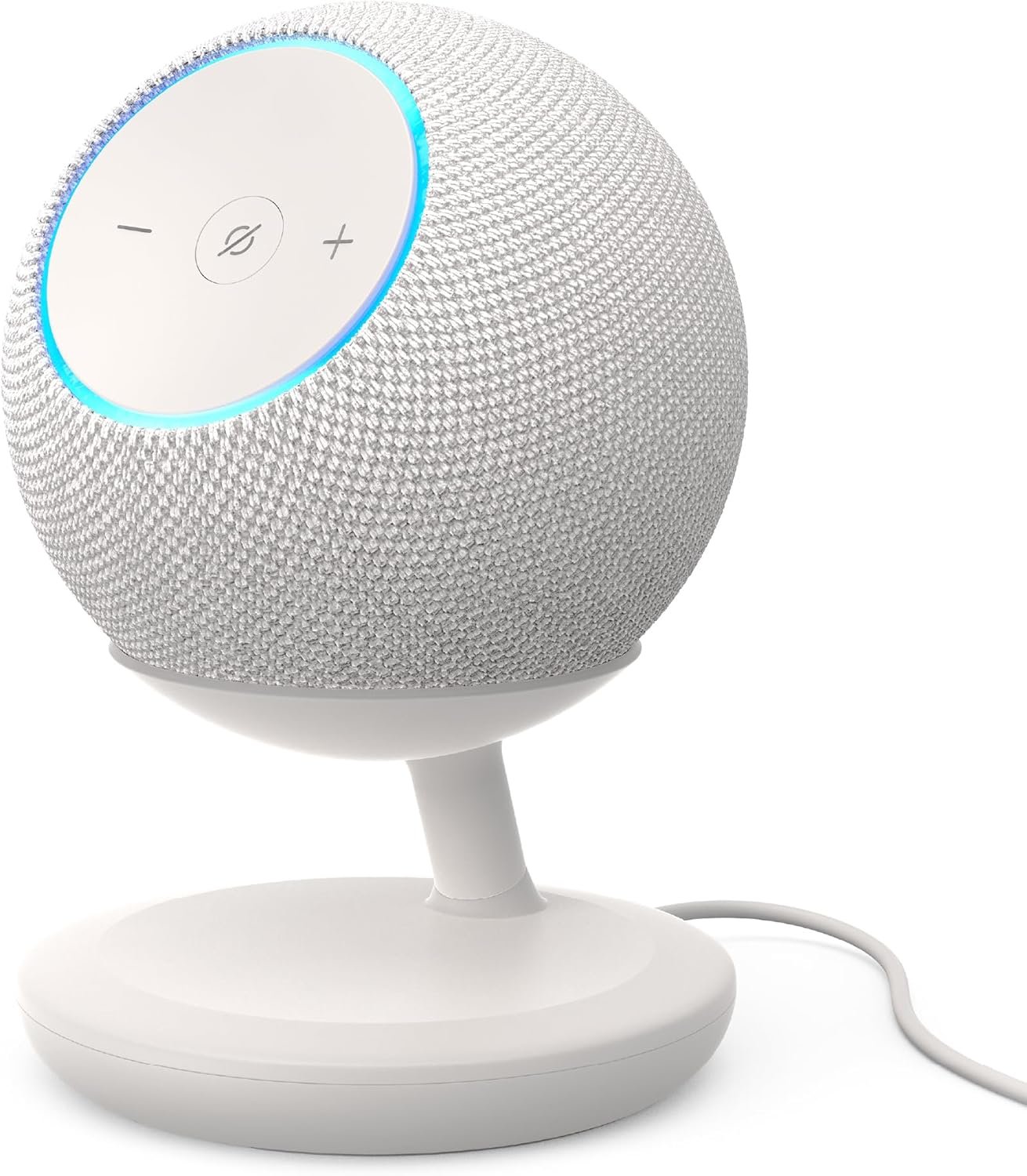 Echo Dot Max Bundle: Includes Amazon Echo Dot Max (newest model) | Glacier White and Stand with USB-C charging ports | Glacier White