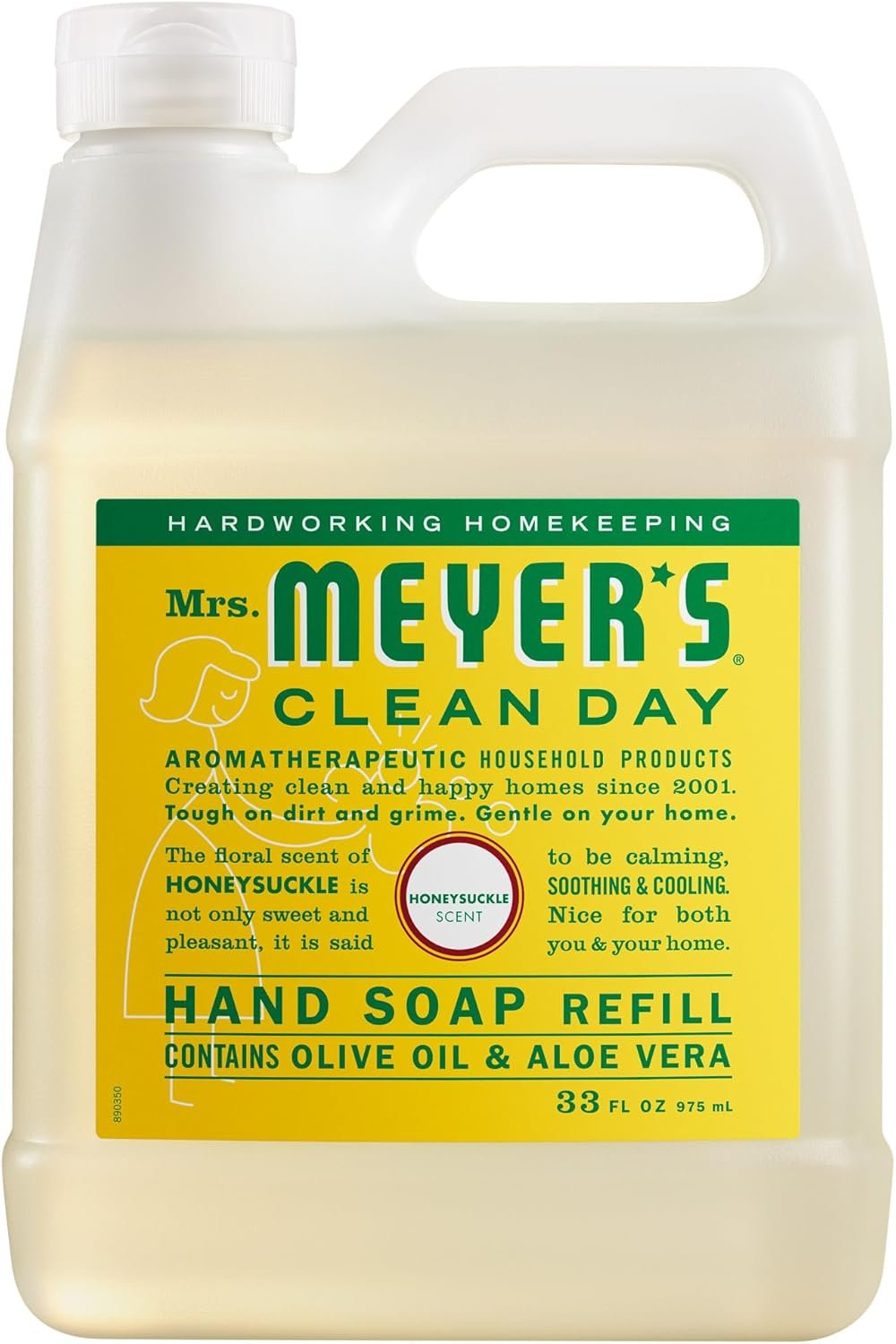 Mrs. Meyer’s Clean Day Liquid Hand Soap Refill, Honeysuckle, 33 Oz