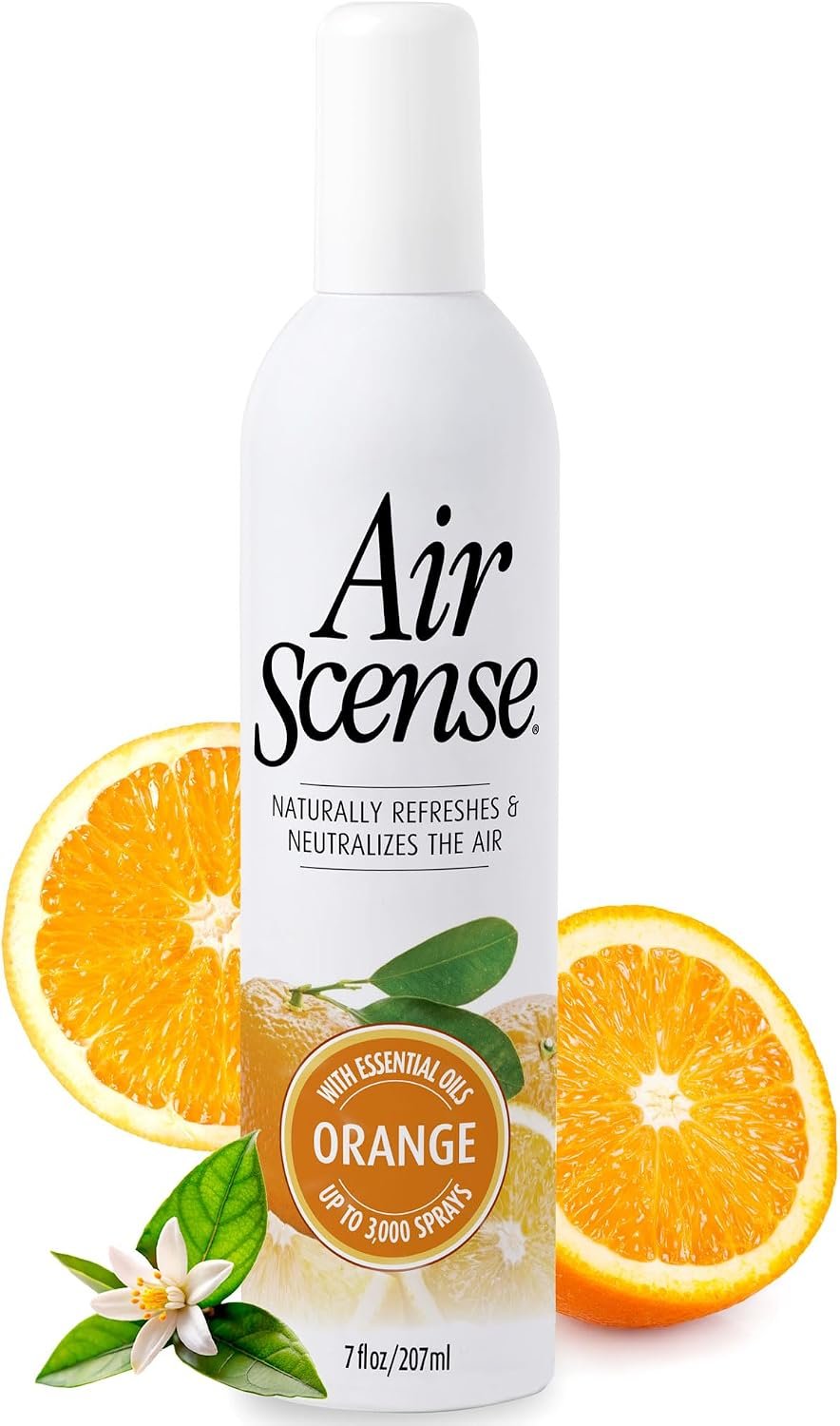 Air Scense Air Freshener Deodorizer Room Spray for Bathroom & Home, Essential Oils, Natural – 7 fl oz (1-Pack) (Orange)