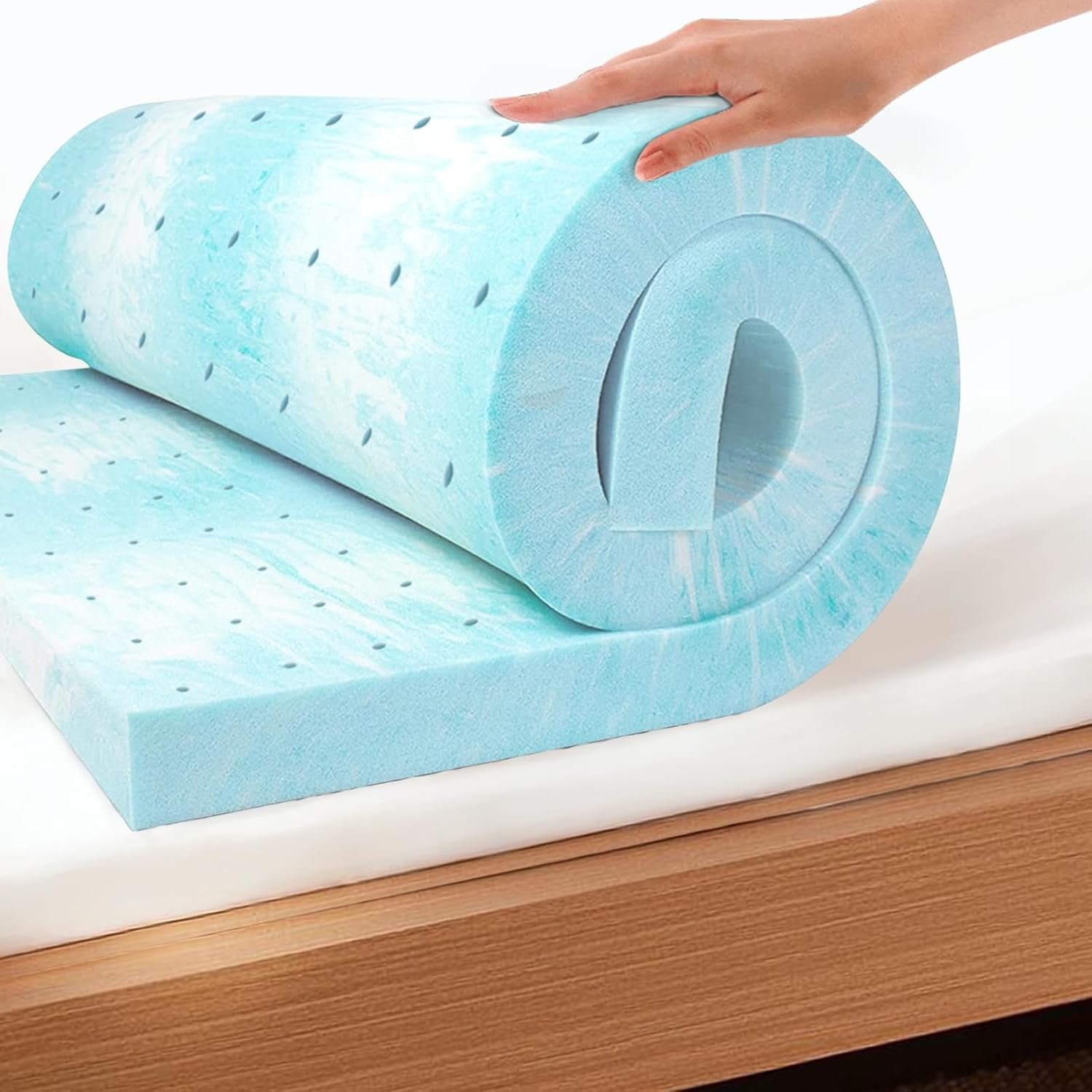 EGO Topper 3 Inch Twin Memory Foam Mattress Topper, Cooling Gel Foam Mattress Topper for Pressure Relief, Ventilated Design Bed Topper in a Box, CertiPUR-US Certified, 38″×75″, Medium