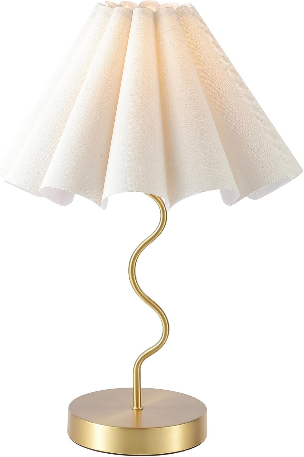 EOEYYOYB Pleated Table Lamp, Table Lamp for Bedroom, Bedside Lamps for Nightstand with Linen Lampshade, Modern Lamp for Bedroom Home Office Decor
