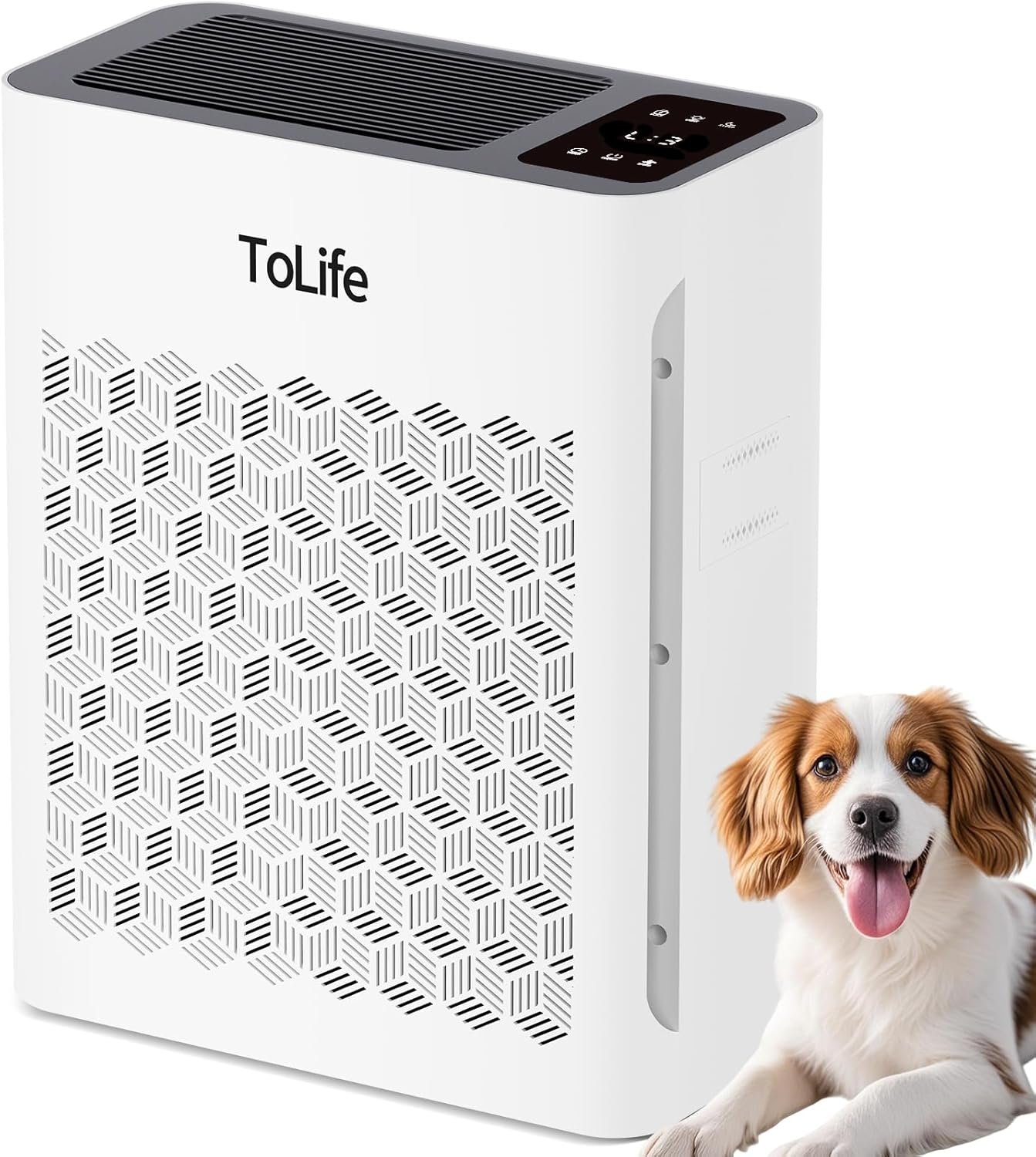 Tolife Air Purifier Large Room, HEPA Air Purifiers for Home Pets Hair with Washable Filter, Air Cleaner for Bedroom up to 1095 Ft² Dust Smoke Odor, Sleep Mode, Timer, White