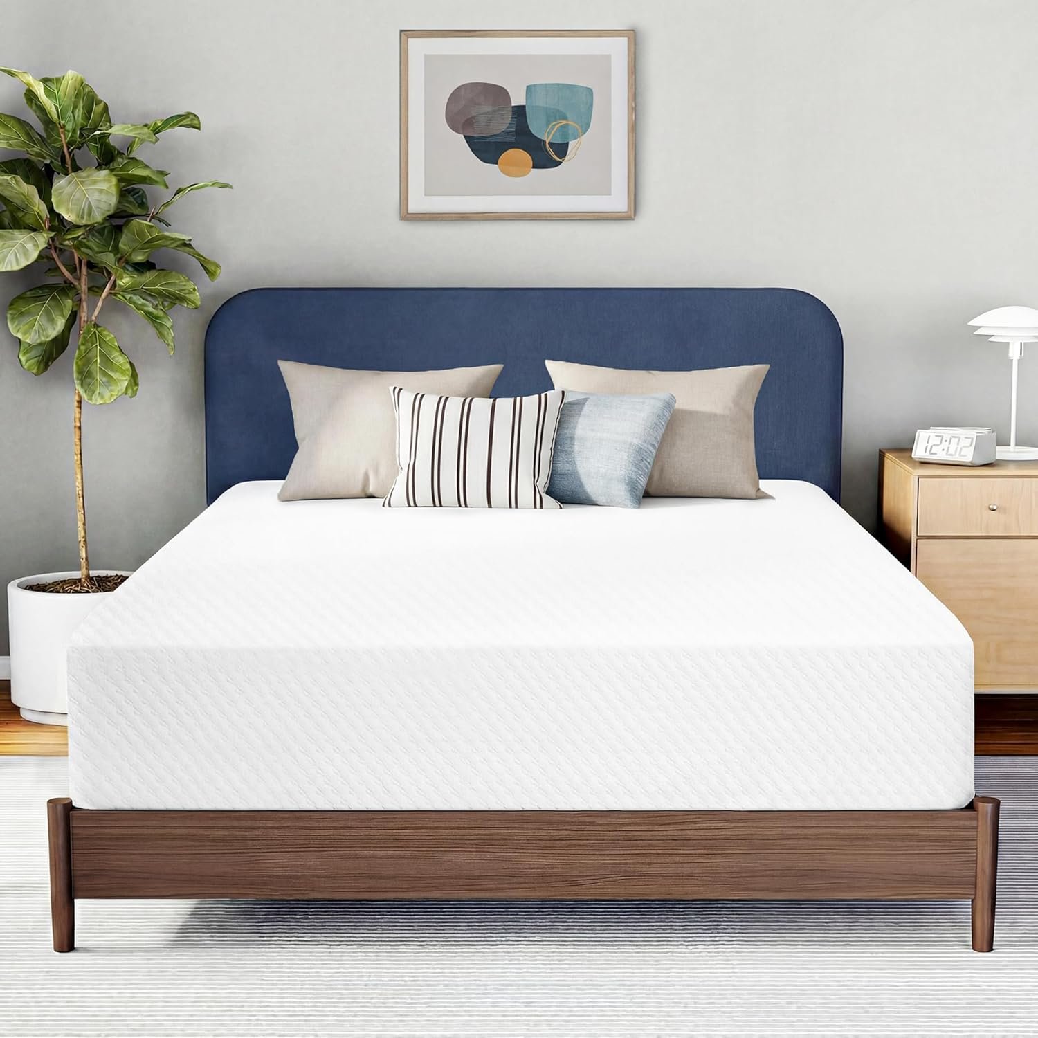 Neo Sleep 8 Inch Queen Cooling Gel Memory Foam Mattress, Medium Feel Comfort & Support with Pressure Relief, Breathable Memory Foam, CertiPUR-US Certified, Mattress in a Box (Queen, 8 in)