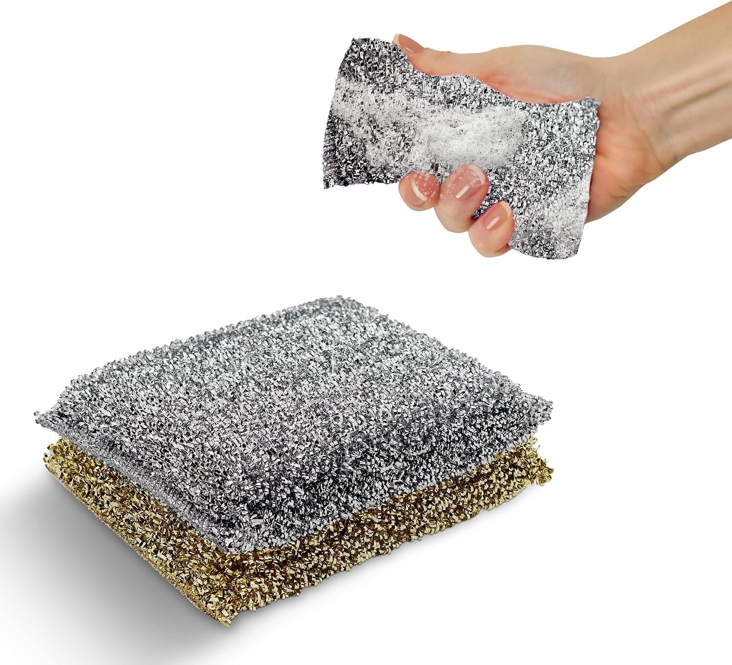 Perfect Scour 2 Pack Scrub Sponges for Kitchen – Multipurpose Non-Scratch Sponge with Heavy Duty Scouring Power – Soft and Fast Cleaning Scrubber for Cleaning Dishes, Pans, Pots and Hard Stains