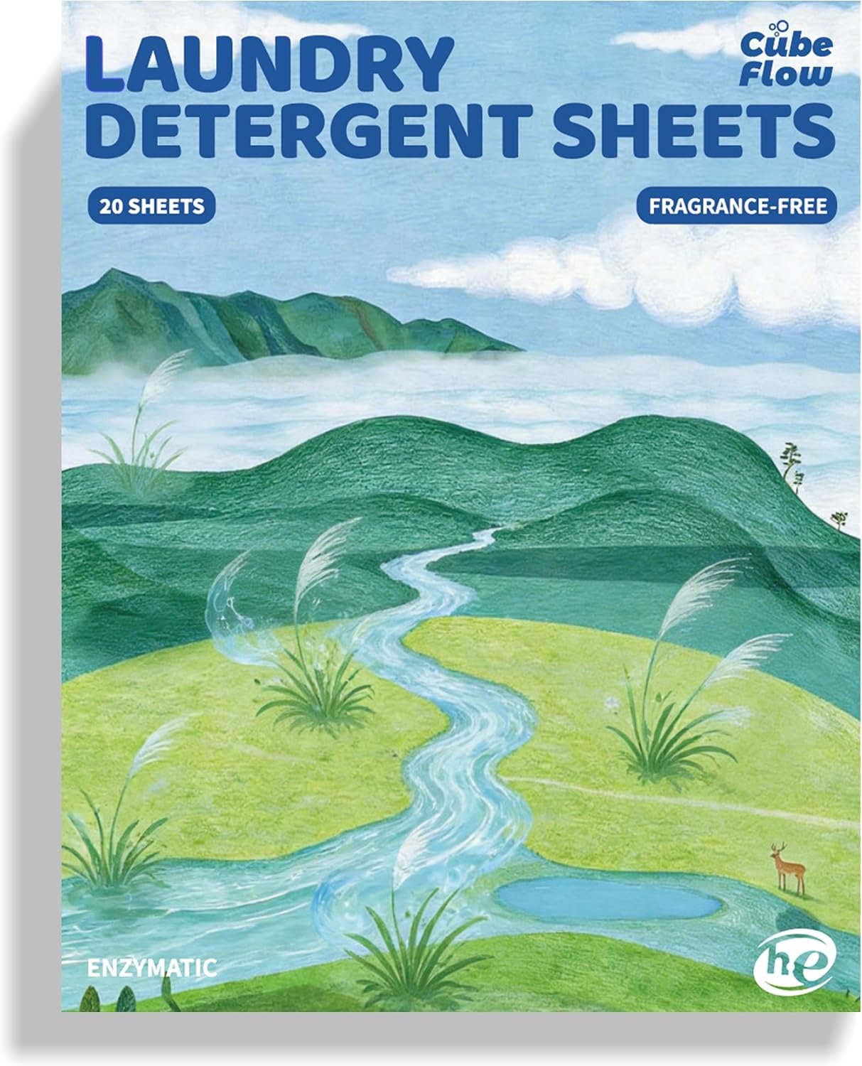Laundry Detergent Sheets, Fragrance-free – 40 Loads | Plastic-Free, Eco Friendly Sheets | Pre-Measured, Liquidless for Deep Clean | Hypoallergenic, Travel Laundry Soap Strips