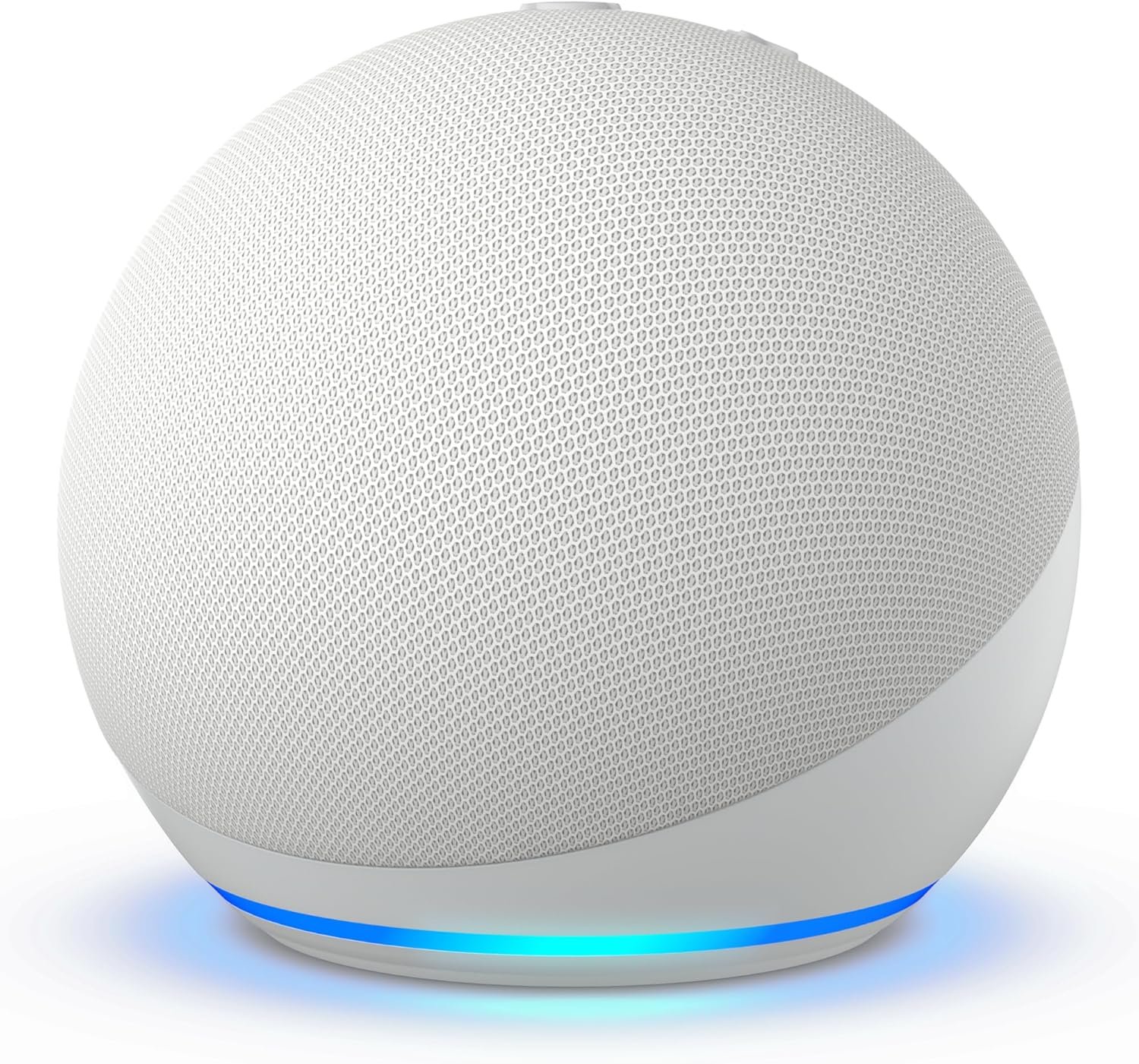 Echo Dot Bundle: Includes Echo Dot (5th Gen, 2022 release) | Glacier White and Made for Amazon Stand | Soccer Ball