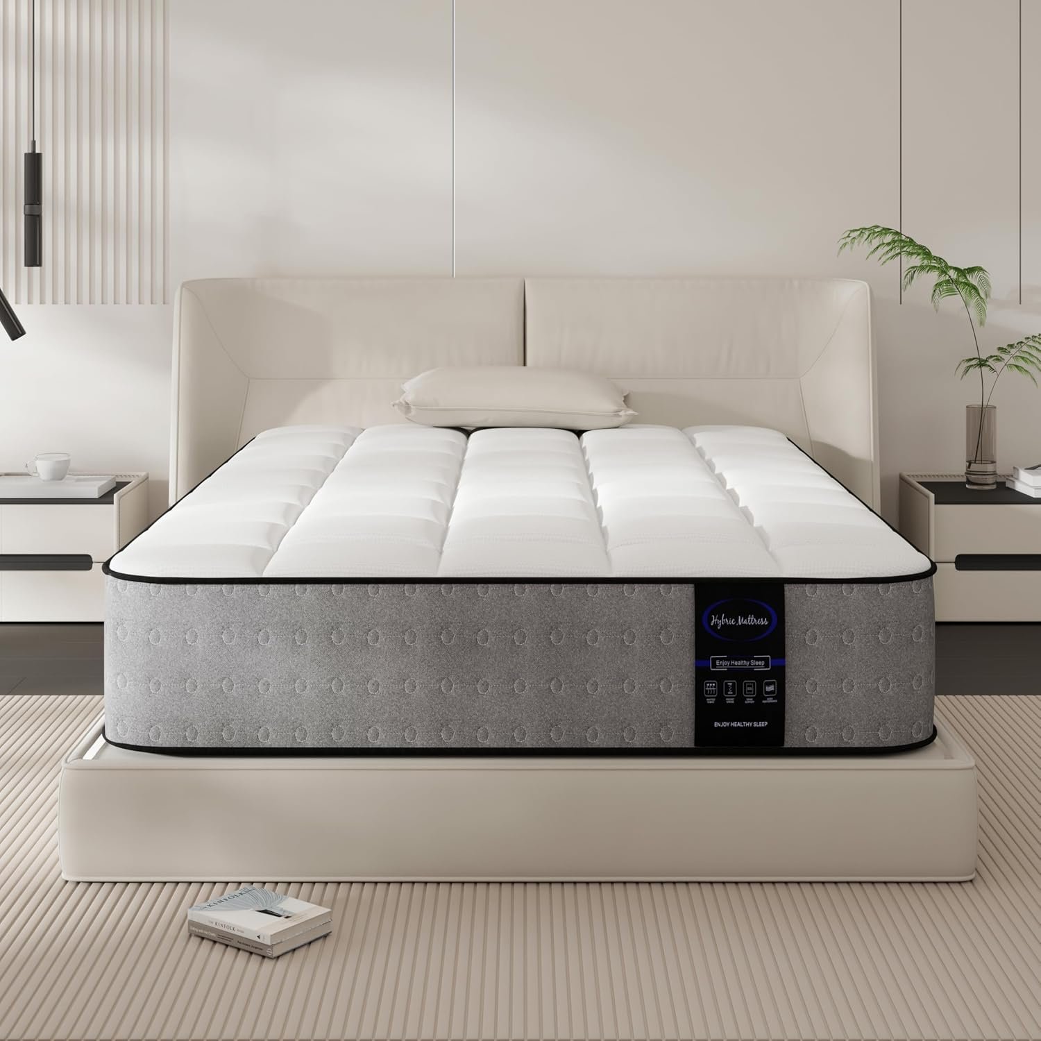 LETMOON 10 Inch Full Mattress, Medium Hybrid Full Size Mattress in a Box with Cooling Memory Foam & Pocket Springs, Motion Isolation, Fiberglass Free