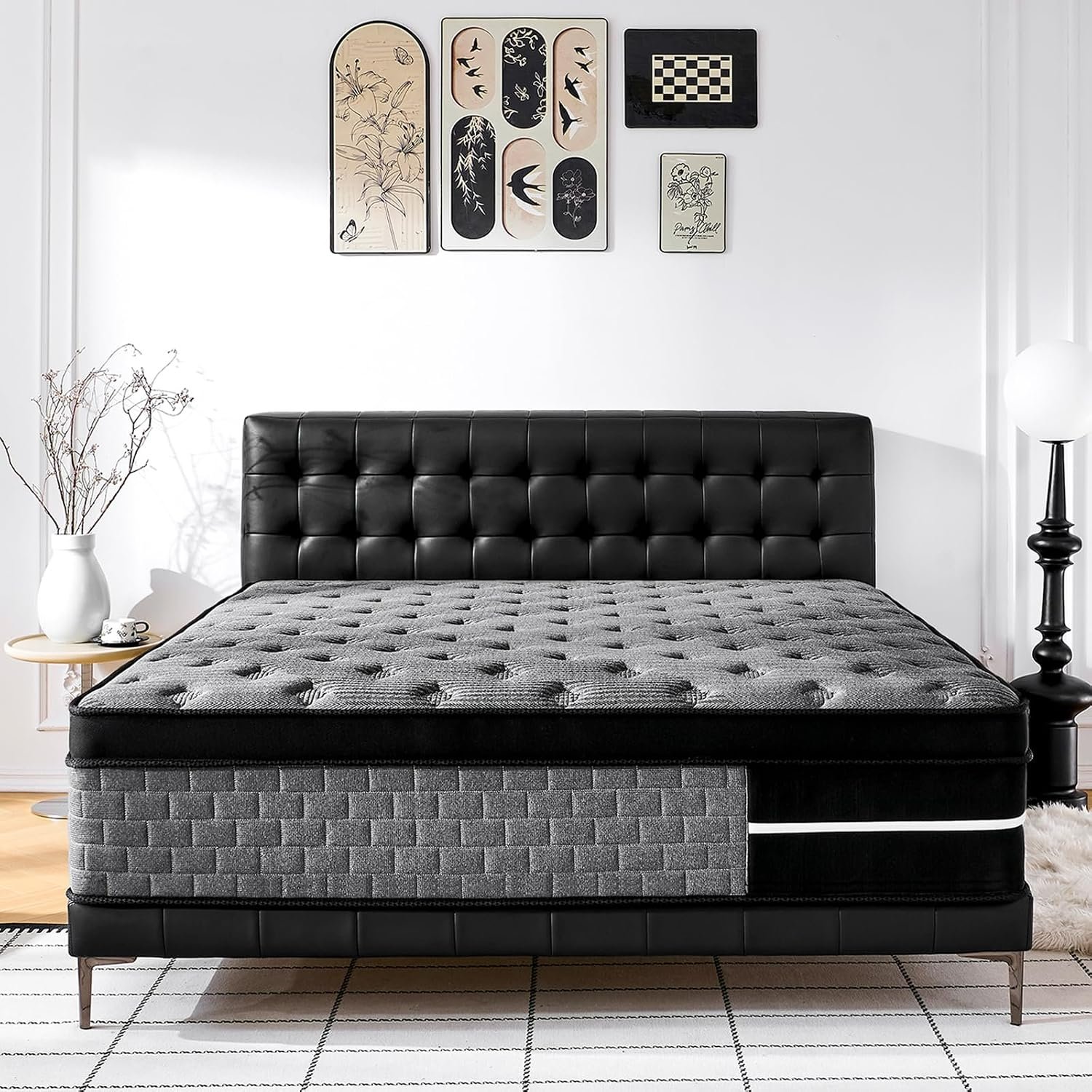 Queen Size Mattress 12 inch, Hybrid Mattress in a Box, Individually Pocket Springs, Medium Firm Feel for Pressure Relief, Breathable Comfort, CertiPUR-US Certified
