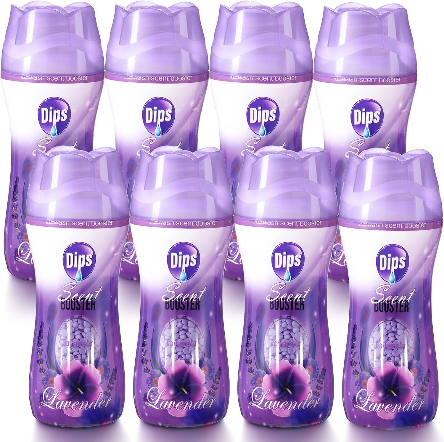 8 Pack in Wash Scent Booster Beads 73.6 oz Laundry Boosters Laundry Room Beads(Lavender)