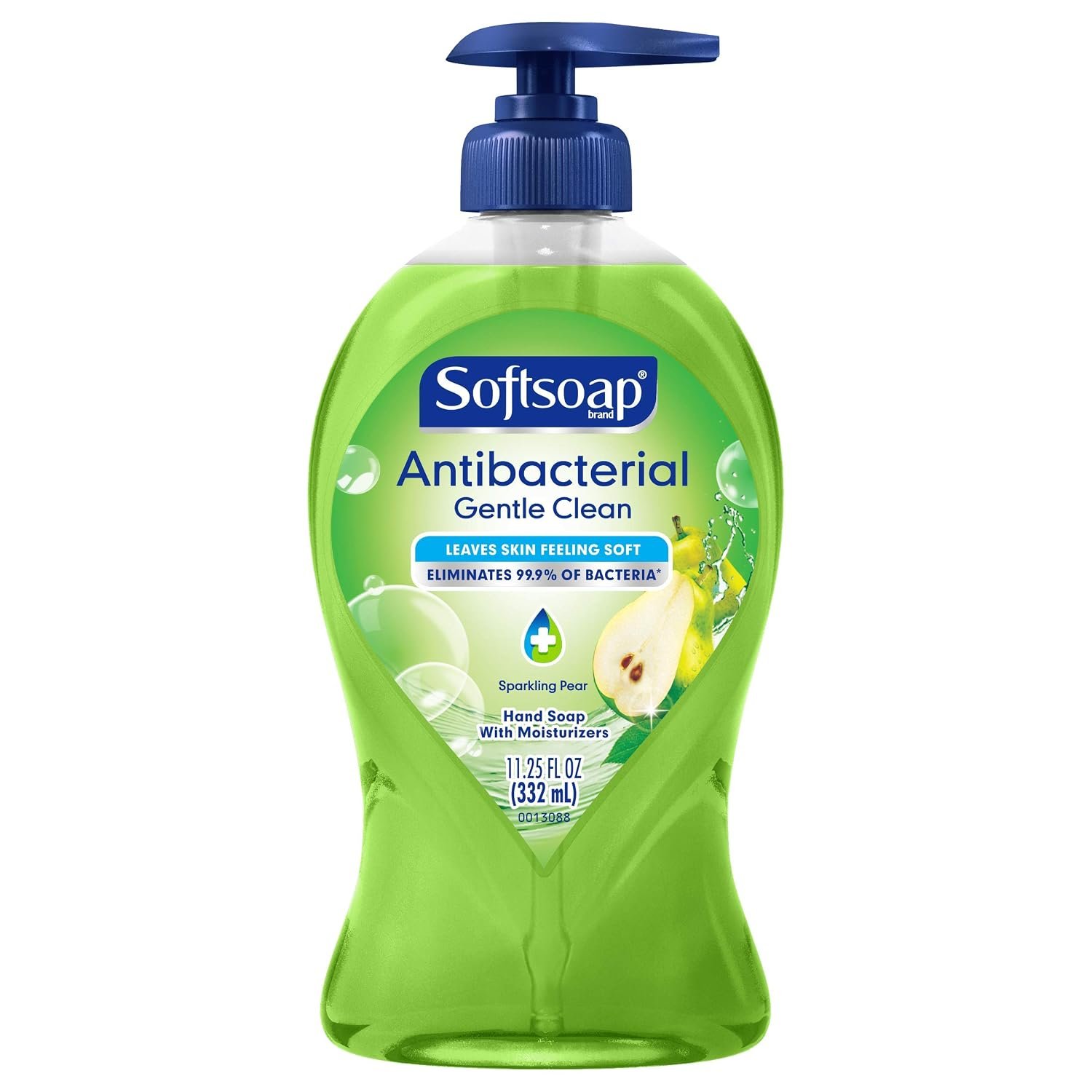 Softsoap Antibacterial Liquid Hand Soap Pump Gentle Clean Sparkling, Pear, 11.25 Fl Oz