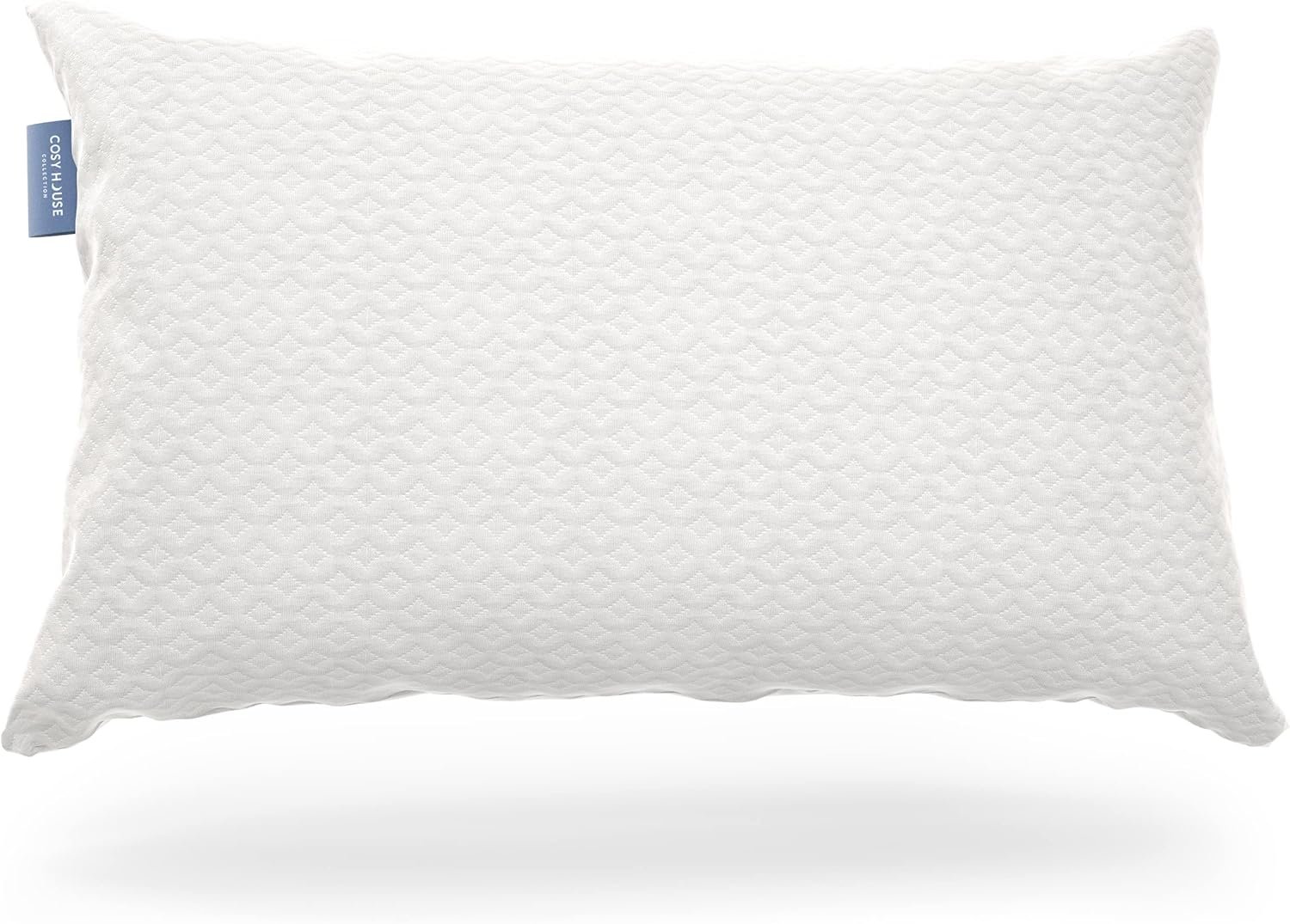 Cosy House Collection Luxury Rayon Derived from Bamboo Shredded Memory Foam Pillow – Adjustable & Removable Fill – Cool & Breathable Cover with Zipper for Side, Back, & Stomach Sleepers (Queen) | Adjustable & Removable Fill – Cool & Breathable Cover with Zipper for Side, Back, & Stomach Sleepers (Queen)