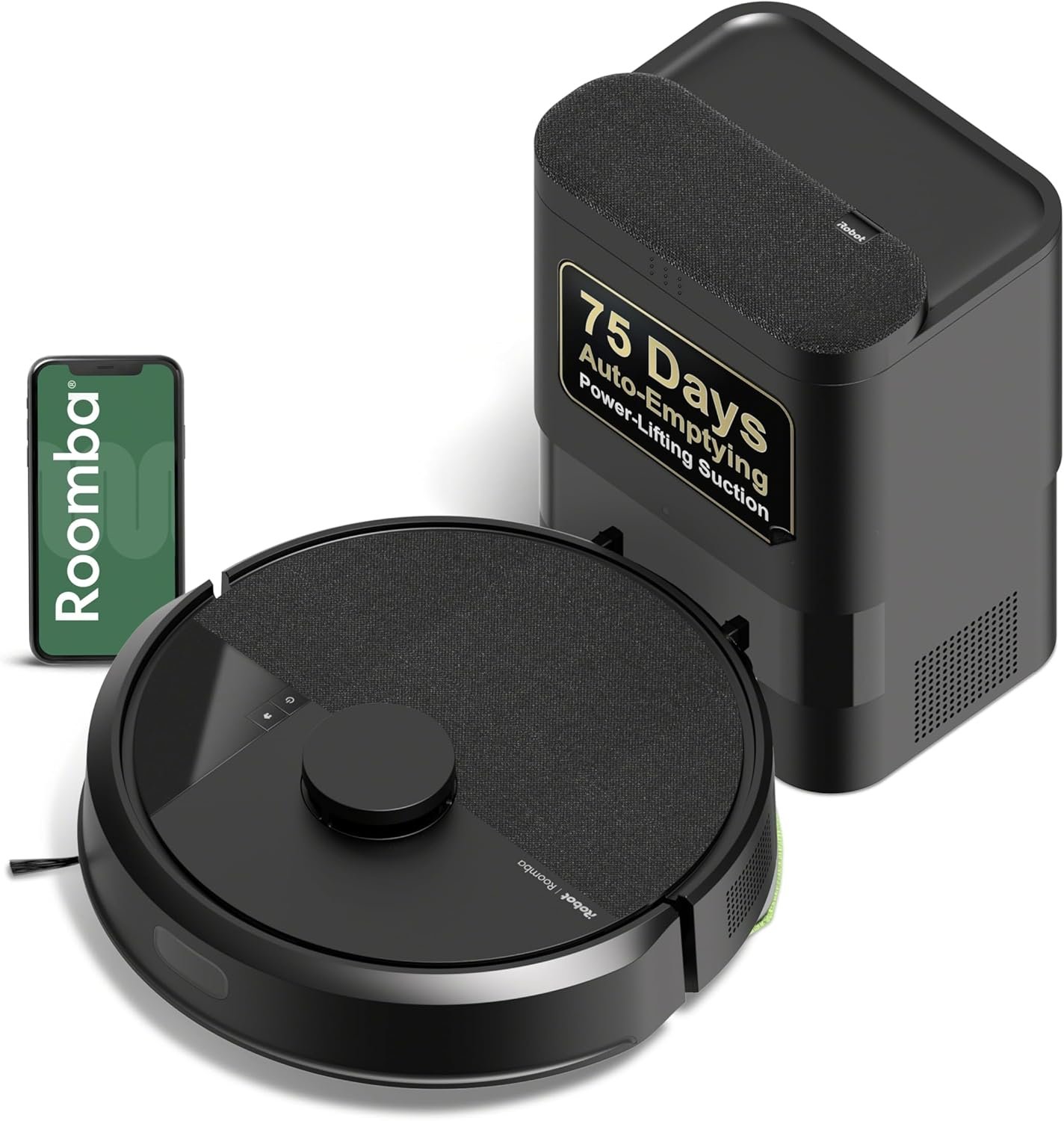 iRobot Roomba 105 Vac Robot Vacuum with AutoEmpty Dock – Self-Empties for 75 Days, Easy to use, Intense Power-Lifting Suction, LiDAR Navigation, Multi-Surface Cleaning, Cleans in Neat Rows