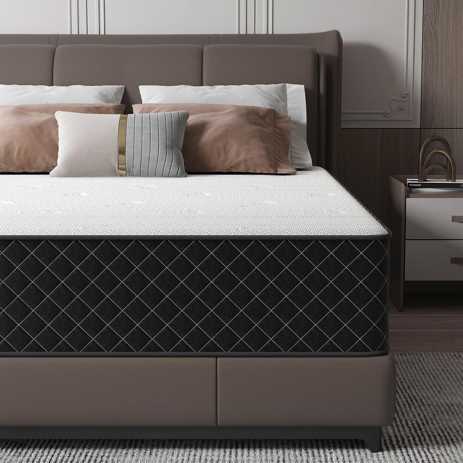 Full Mattress, 12 Inch Hybrid Mattress Full Size with Breathable Foam and Individually Pocket Spring, Memory Foam Mattresses for Back Pain Relief, Medium Firm Full Size Mattress in a Box, 75x54x12inch