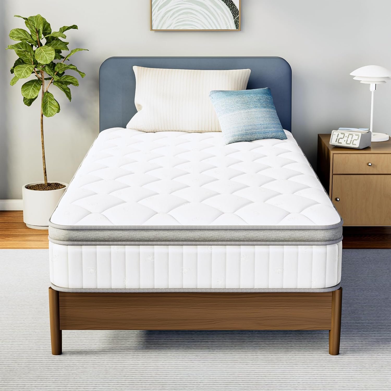 Neo Sleep Twin Size Mattress, 10 Inch Hybrid Comfort & Supportive Mattress in a Box, Cooling Gel Memory Foam and Pocket Springs with Pressure Relief, CertiPUR-US Certified, Medium Plush Feel