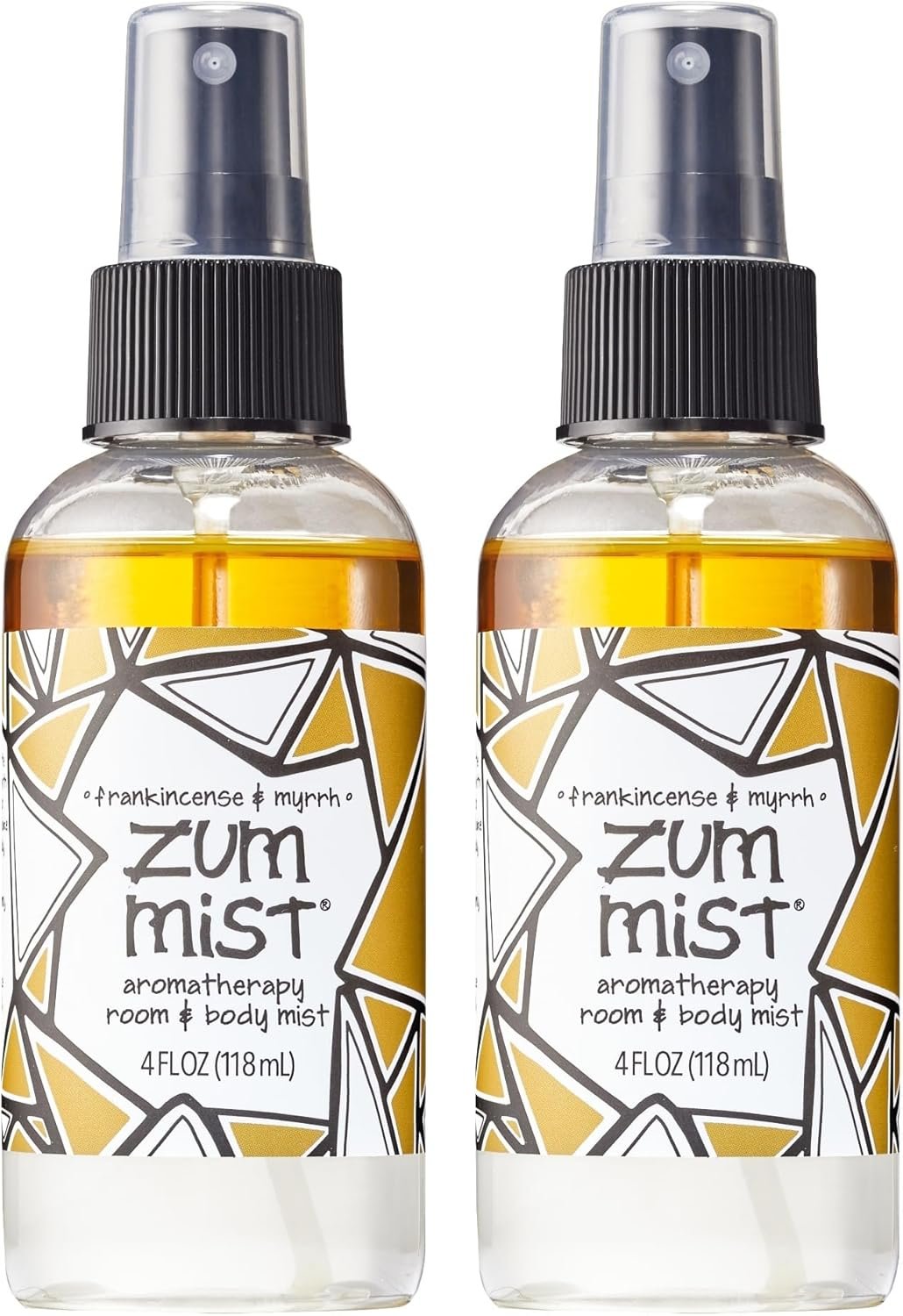 Indigo Wild Zum Mist Room & Body Spray – Aromatherapy Essential Oil Spray – Natural Body Mist & Room Spray – Frankincense & Myrrh Scent – 4 fl oz (2 Pack)