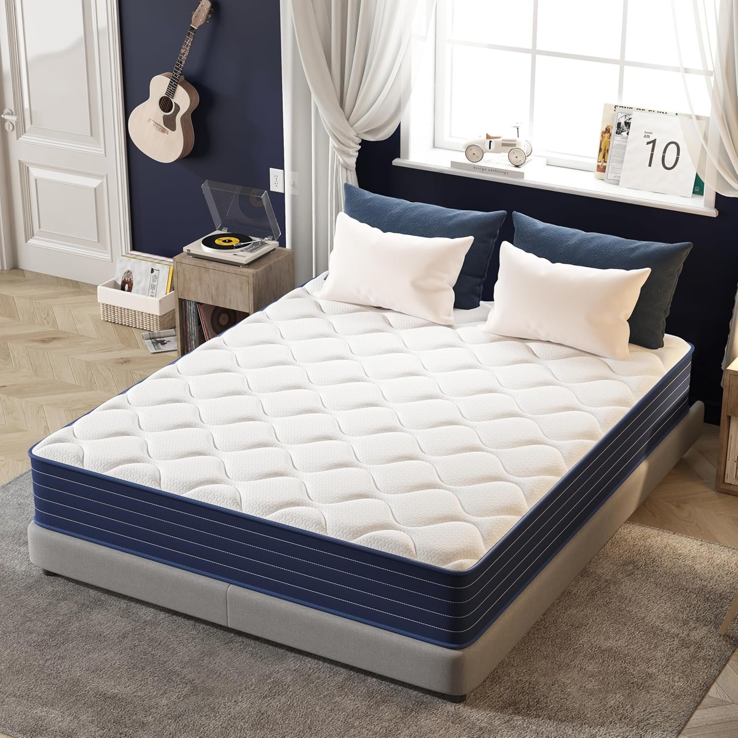 Double Mattress,12 Inch Full Mattrress with 7-Zone Hybrid Double Bed Mattresses,Pocket Sprung with Medium Firm for Body Support & Pressure Relief – 75 * 54in