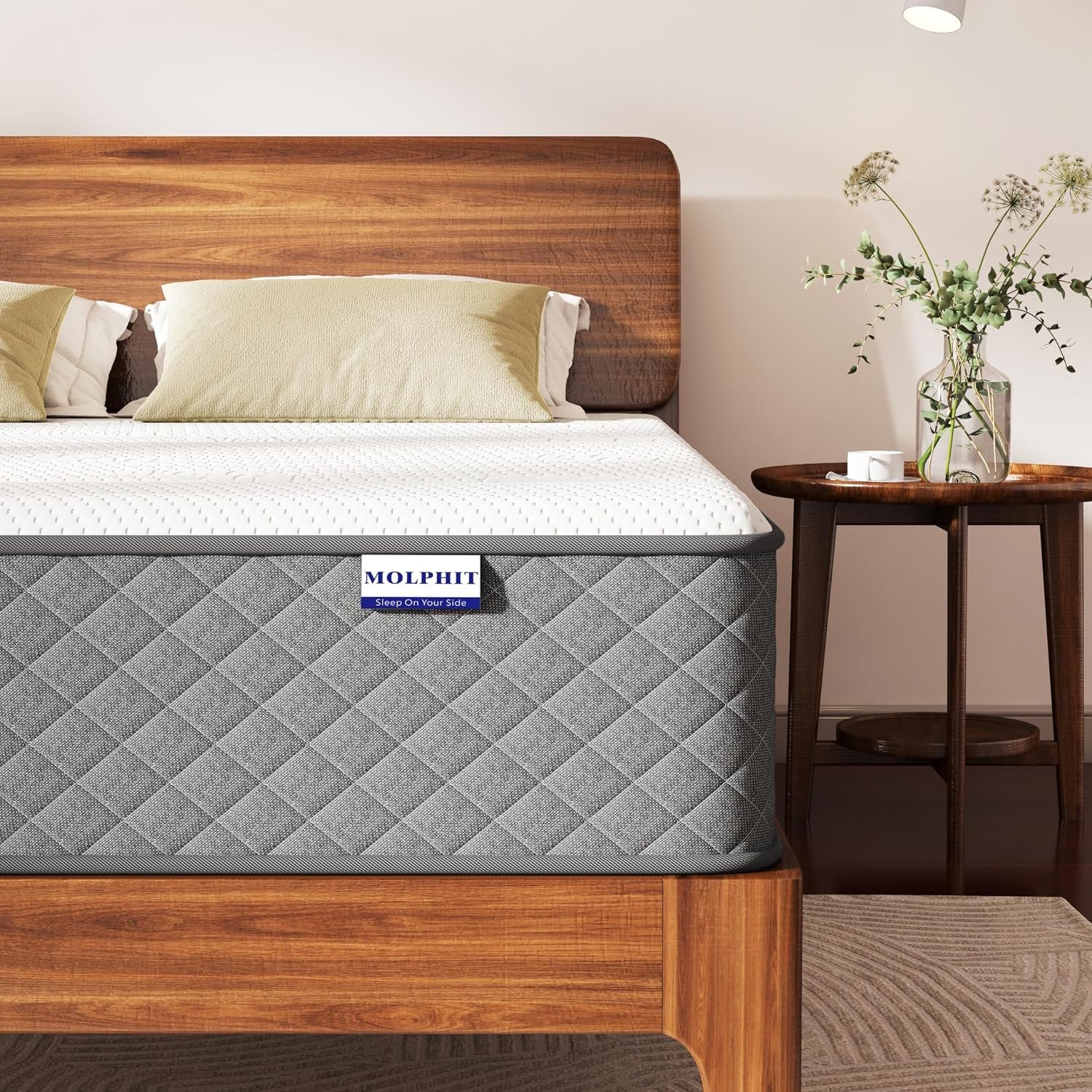Queen Mattress,12 Inch Mattress Queen Size Medium Firm, 7-Zone Hybrid Mattress in a Box, Queen Size Mattress with Memory Foam & Pocket Spring for Pressure Relief and Body Support