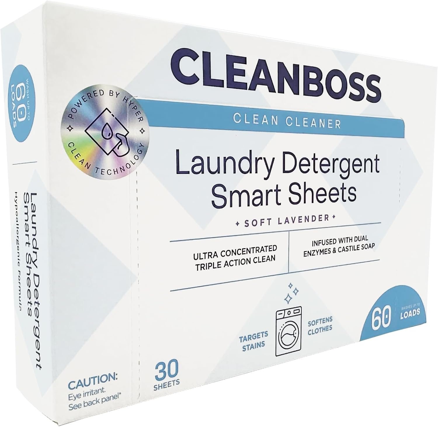 CleanBoss Laundry Detergent Smart Sheets – 30 Sheets