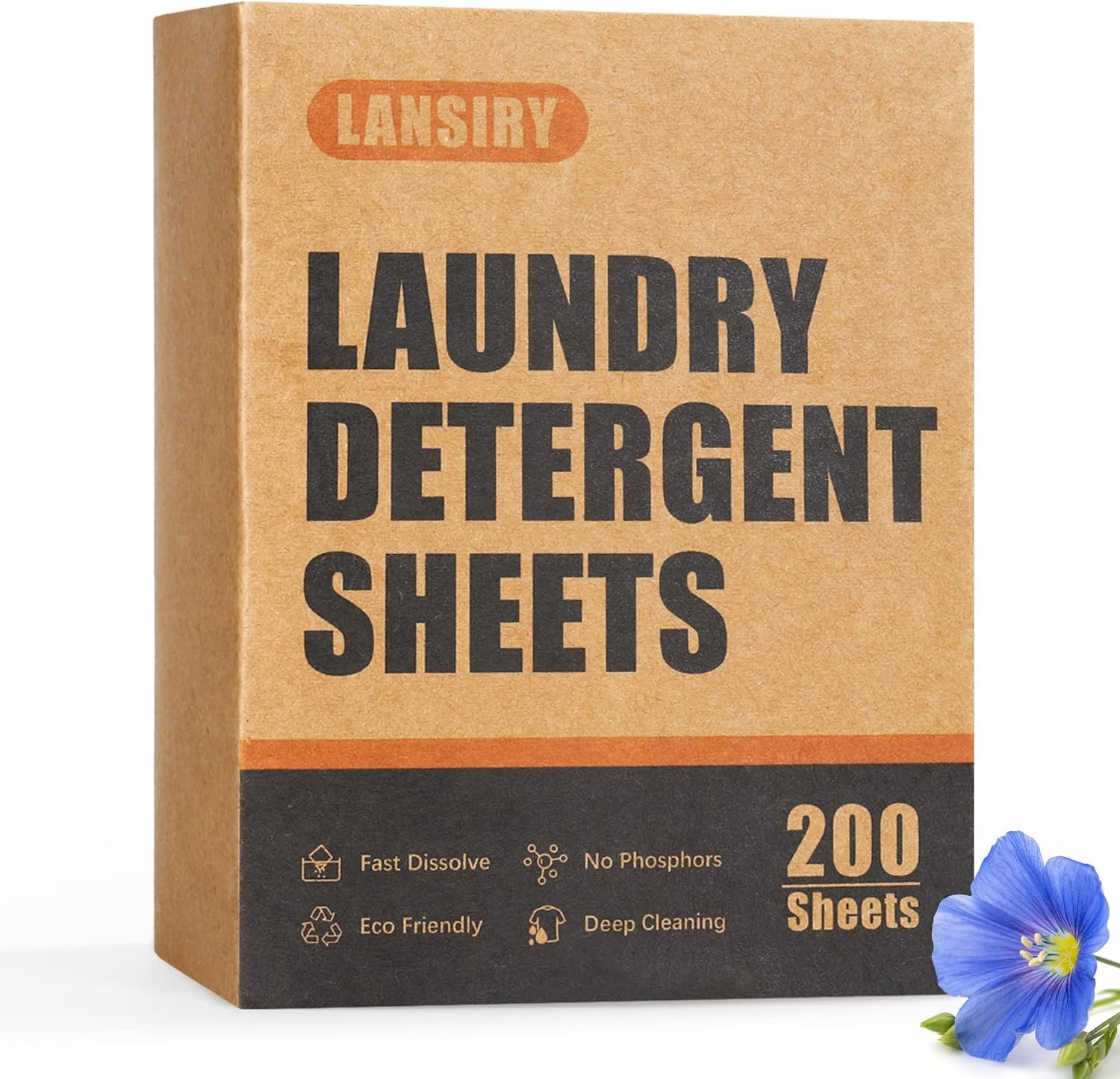 Laundry Detergent Sheets – 200 Loads Fresh Linen Scent Washing Strips, Compact Lightweight Liquidless Eco-Friendly Hypoallergenic Portable Soap for Save Space and Travel